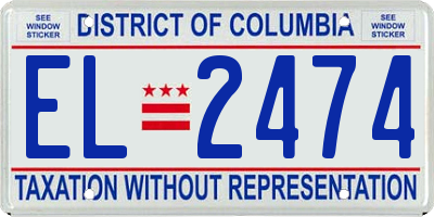 DC license plate EL2474