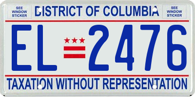 DC license plate EL2476