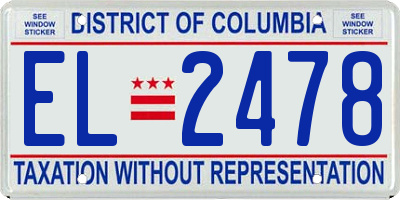 DC license plate EL2478