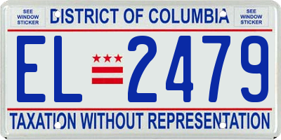 DC license plate EL2479