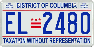 DC license plate EL2480