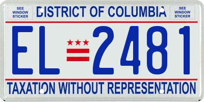 DC license plate EL2481