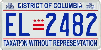 DC license plate EL2482