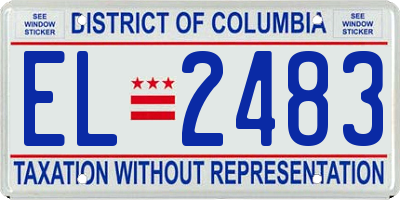 DC license plate EL2483