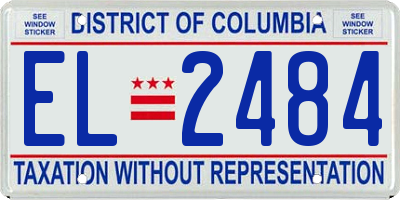 DC license plate EL2484