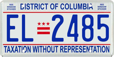 DC license plate EL2485