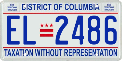 DC license plate EL2486