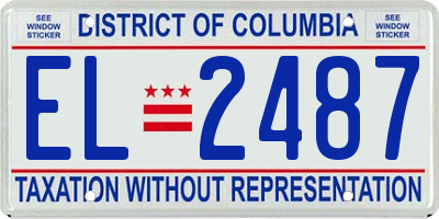 DC license plate EL2487