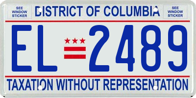 DC license plate EL2489