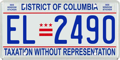 DC license plate EL2490