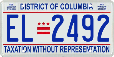 DC license plate EL2492