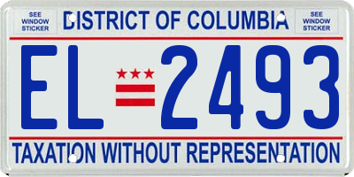 DC license plate EL2493