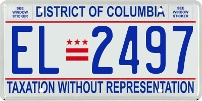 DC license plate EL2497