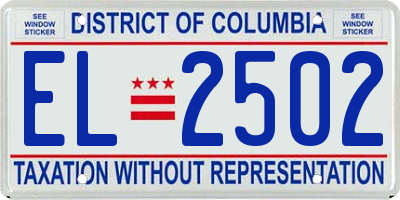 DC license plate EL2502