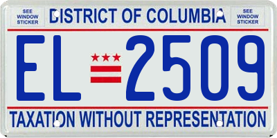 DC license plate EL2509