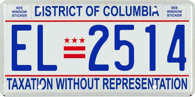 DC license plate EL2514