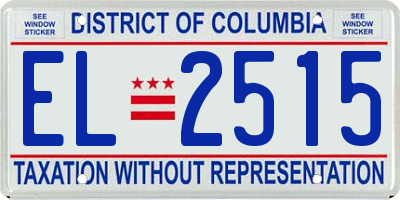 DC license plate EL2515