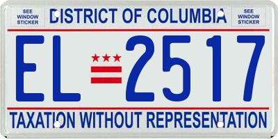 DC license plate EL2517