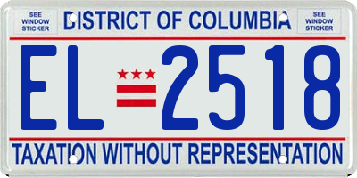 DC license plate EL2518