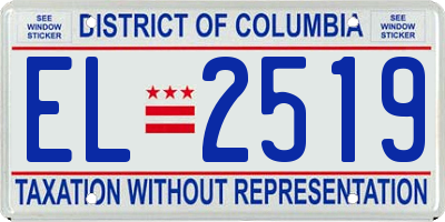 DC license plate EL2519