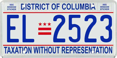 DC license plate EL2523