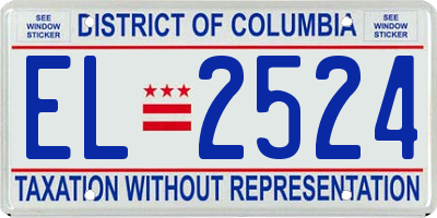 DC license plate EL2524