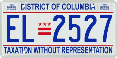 DC license plate EL2527