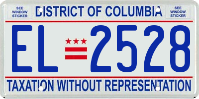 DC license plate EL2528