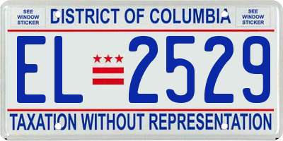 DC license plate EL2529