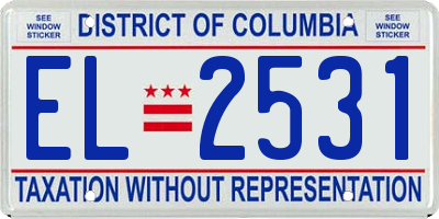 DC license plate EL2531