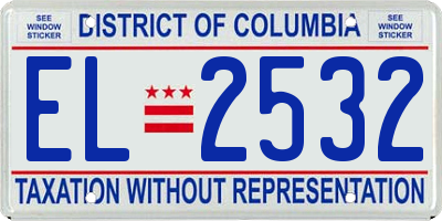 DC license plate EL2532