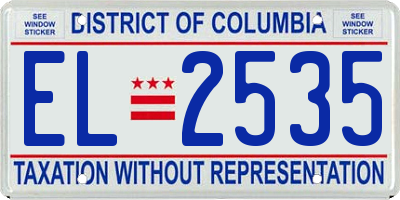 DC license plate EL2535