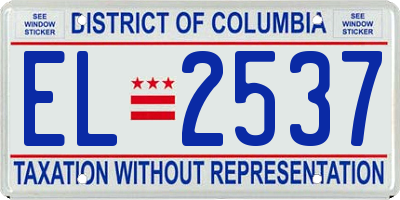 DC license plate EL2537