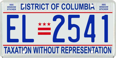 DC license plate EL2541