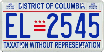 DC license plate EL2545