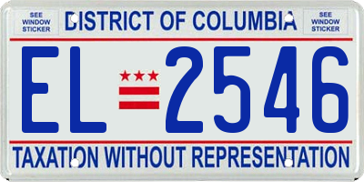 DC license plate EL2546