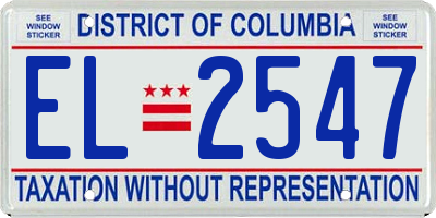 DC license plate EL2547