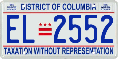 DC license plate EL2552