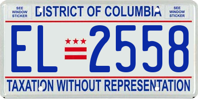 DC license plate EL2558