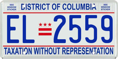 DC license plate EL2559