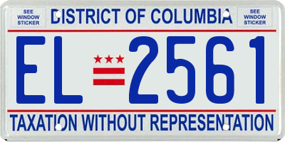 DC license plate EL2561