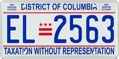 DC license plate EL2563