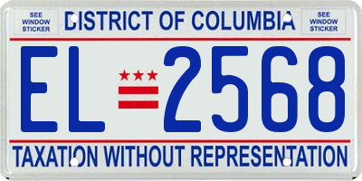 DC license plate EL2568