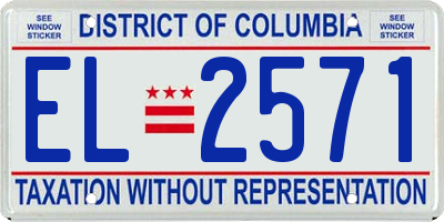 DC license plate EL2571