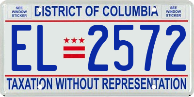 DC license plate EL2572