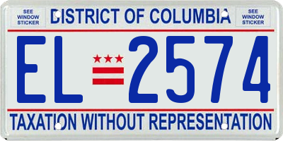 DC license plate EL2574