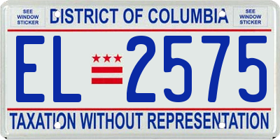 DC license plate EL2575