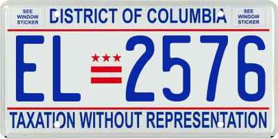 DC license plate EL2576