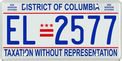 DC license plate EL2577