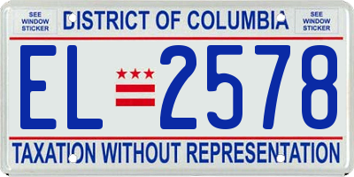 DC license plate EL2578